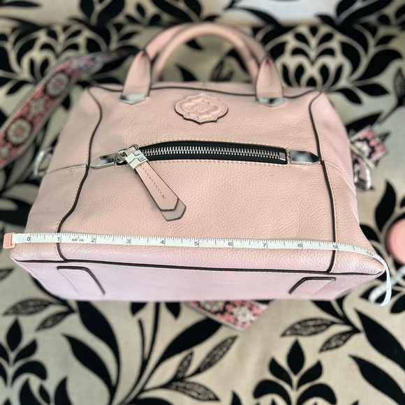 Oryany Pink Leather Satchel Purse Shoulder Bag - Picture 7 of 9